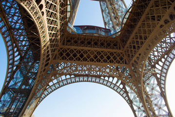 The Eiffel Tower interior in Paris, France - 265535898