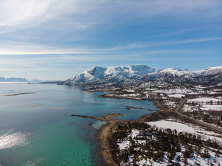 Turquoise Fjord  in Lofoten, Norway