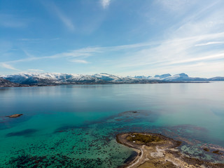 Turquoise Fjord  in Lofoten, Norway