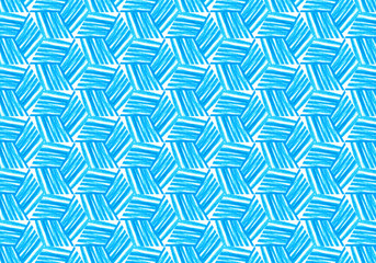 Abstract bright blue repeating pattern