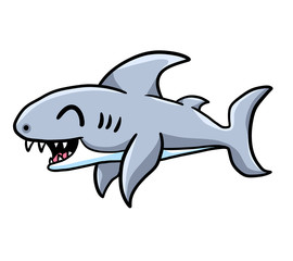 Naklejka premium Stylized Happy Big Shark