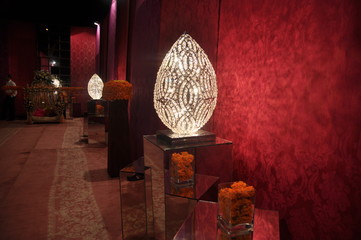 chinese lanterns in temple