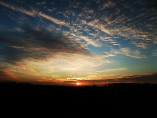 sunset in the sky