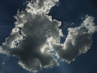 dramatic sky with clouds