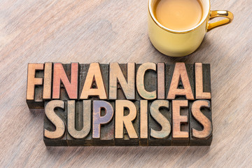 financial surprises in wood type