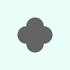 geometric figures, quatrefoil icon. Elements of geometric figures illustration icon. Signs and symbols can be used for web, logo, mobile app, UI, UX on white background