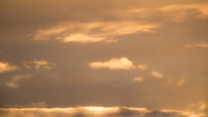 'golden hour' dusk / sunset with beautiful orange and yellows in the clouds - during fall migrations at the Crex Meadows Wildlife Area in Northern Wisconsin