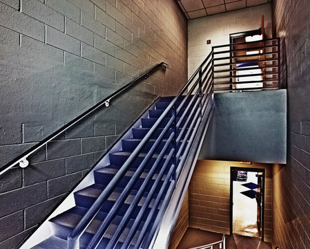 Empty Stairwell in Building