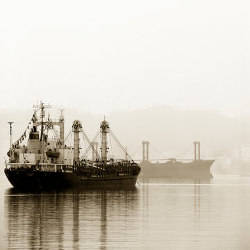 Ships in bay, Halong Bay, Quang Ninh, Vietnam