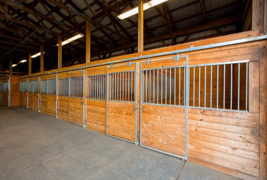 Stall doors in barn