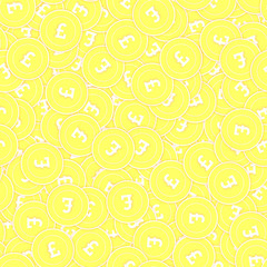 British pound gold coins seamless pattern. Awesome