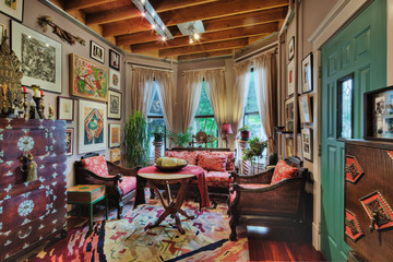 Sofas and drawers in living room