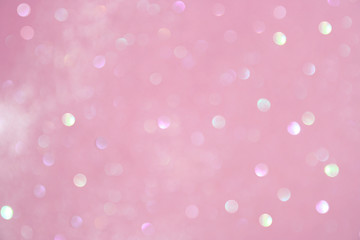 Pastel pink fairy blurred festive background