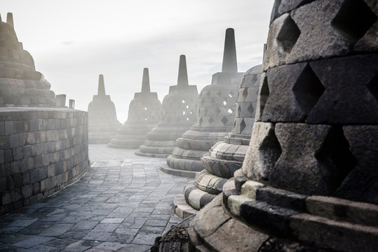 Monuments in Borobudur, Jawa Tengah, Indonesia