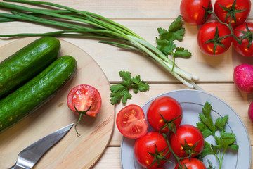 Natural organic food cooking background