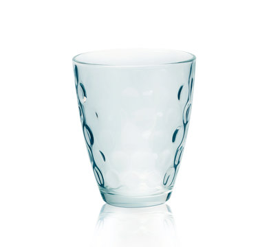 Empty Stemless Water Glass On White Background