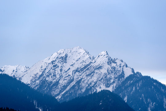 Beautiful top summit mountains with snow cap in Laripora village at Pahalgam as a paradise on earth is the famous place of travel destination when touring in Jammu and Kashmir state India
