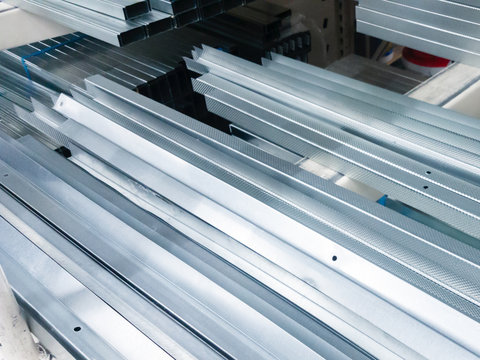 Profile for plasterboard, gypsum board, plasterboard fastening, set of building profiles, building materials, steel profiles for repair, construction works, modern building materials
