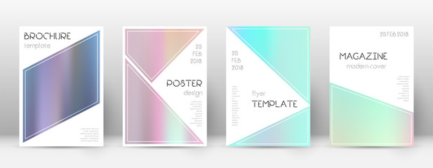 Flyer layout. Triangle appealing template for Broc