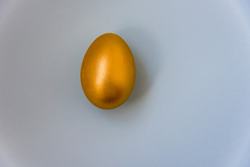 gold egg on white background golden egg