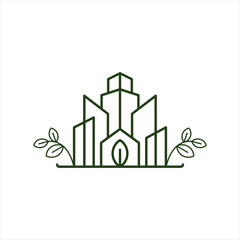 Naklejka premium Logo set for real estate ad building
