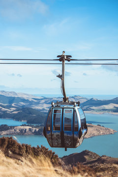 cable car on top of the mountain