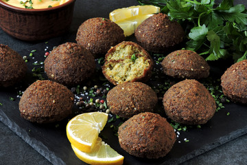 Fresh falafel. Middle Eastern style.