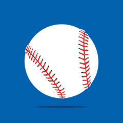 Baseball Ball Vector Icon Flat Design