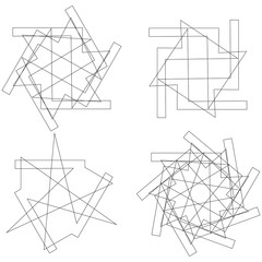 Geometry minimalistic artwork poster with simple shape and figure