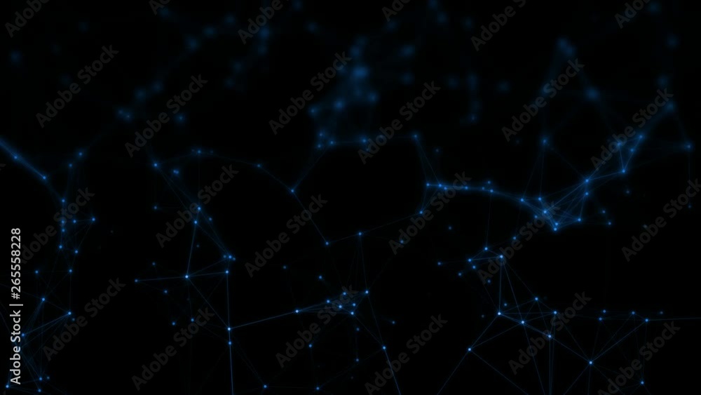 Poster 3d rendering of abstract 4k network connection with connected dots and lines. smooth animation. seam