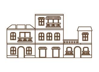 neighborhood houses isolated icon