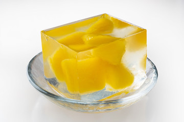 きれいなフルーツゼリー　Colorful sweet delicious fruit jelly