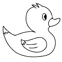 abstract draw doodle line of duck isolate on white background,illustration,vector doodle line,cartoon doodle concept