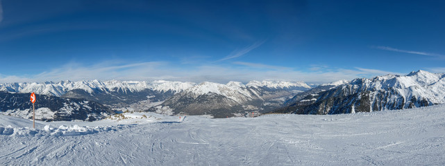 Winter Panorama Mountains Pitztal Hoch
