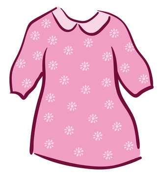 Floral Blouse Vector Or Color Illustration