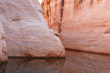 The famous Antelope Canyon from boat trip at Page