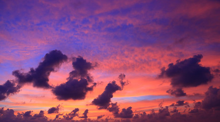 beautiful colorful sky in the morning