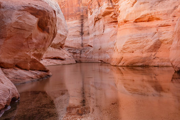The famous Antelope Canyon from boat trip at Page