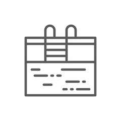 Swimming pool line icon.