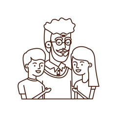 grandfather with children avatar character