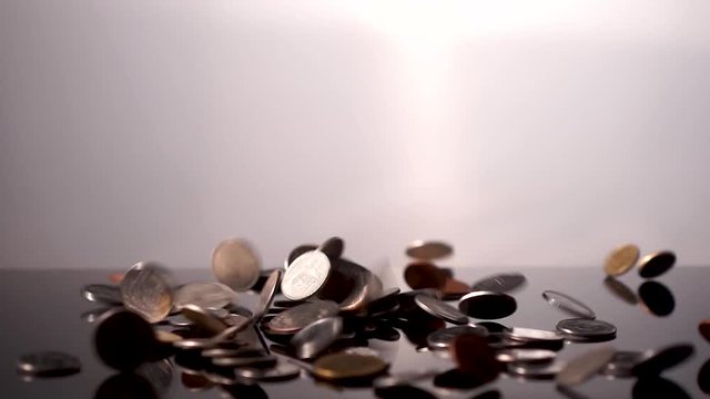 coins drop on the floor