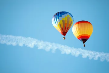 Foto op Canvas Two hot air balloons in the sky © Mariusz Blach