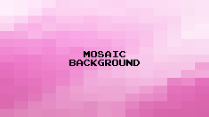 Abstract Pink geometric Background, Creative Design Templates. Pixel art Grid Mosaic, 8 bit vector background.