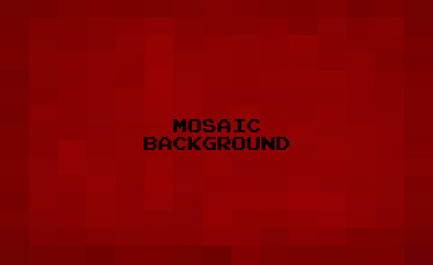 Abstract Red geometric Background, Creative Design Templates. Pixel art Grid Mosaic, 8 bit vector background.