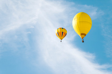 Hot air balloons in the sky