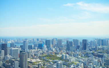 東京風景　2019　六本木から望む湾岸エリア　高輪ゲートウェイ駅　お台場　品川方面