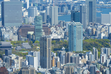 東京風景　2019　六本木から望遠で望む浜松町　晴海方面