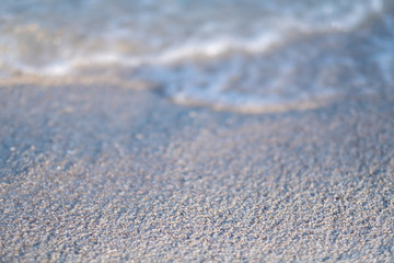 Fototapeta na wymiar Closeup image of sand on tropical white beach