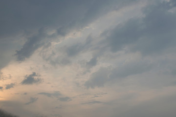 Overcast evening sky