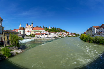 Obraz premium View on Steyr in Upper Austria / Austria